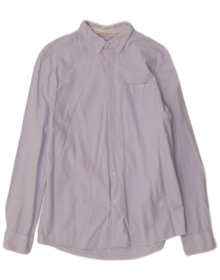 Camisa masculina Jack Wills Classic Fit algodão listrado azul médio