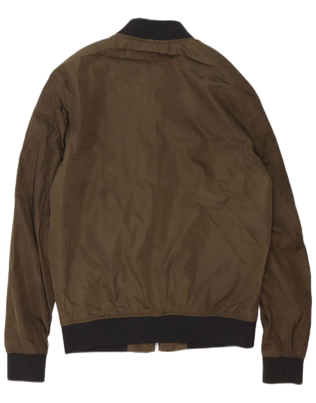 Jaqueta bomber masculina Zara UK 38 poliéster verde médio