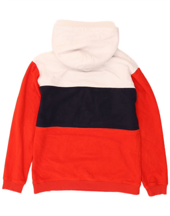 Suéter masculino de lã com capuz TOMMY HILFIGER XL vermelho colorblock poliéster