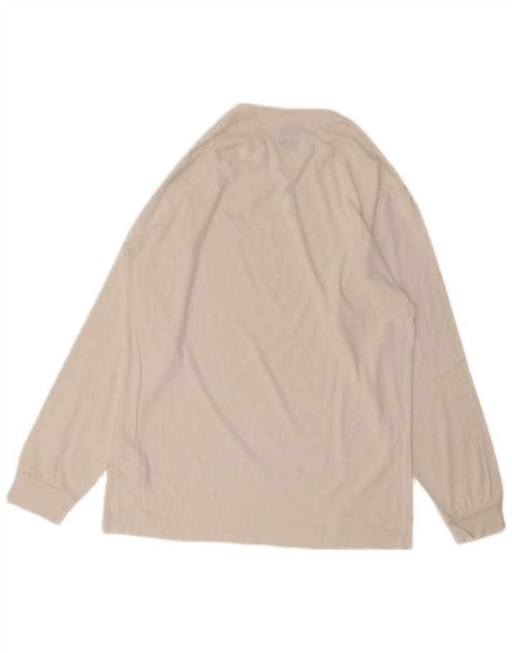 Vans Camisa Masculina Clássica de Manga Longa Tamanho Large Algodão Branco
