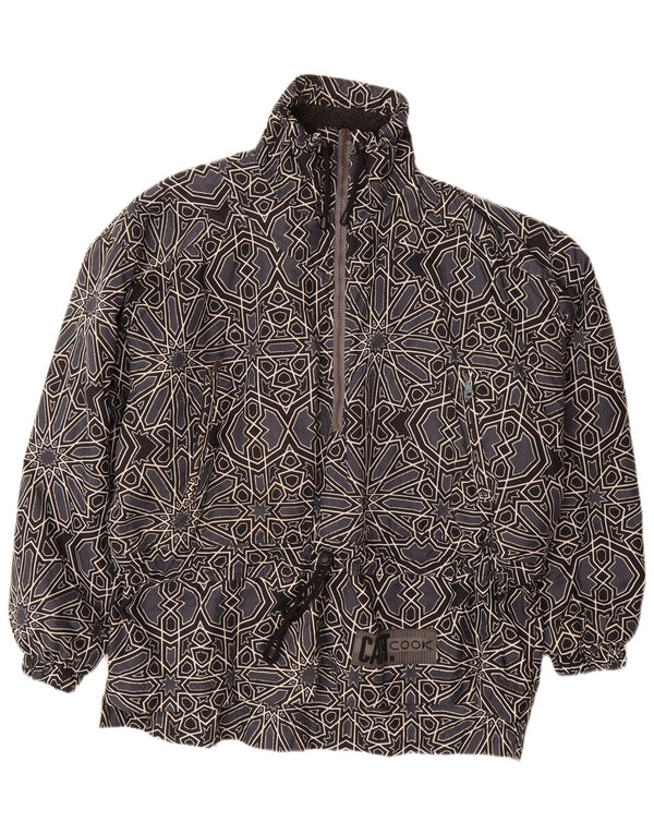 CAPT. Jaqueta masculina COOK Graphic Anorak UK 42 XL cinza geométrico