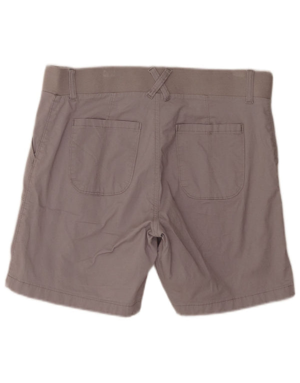 Lee Womens Riders Mid Rise Chino Shorts EUA 12 Grande W34 Algodão Cinza