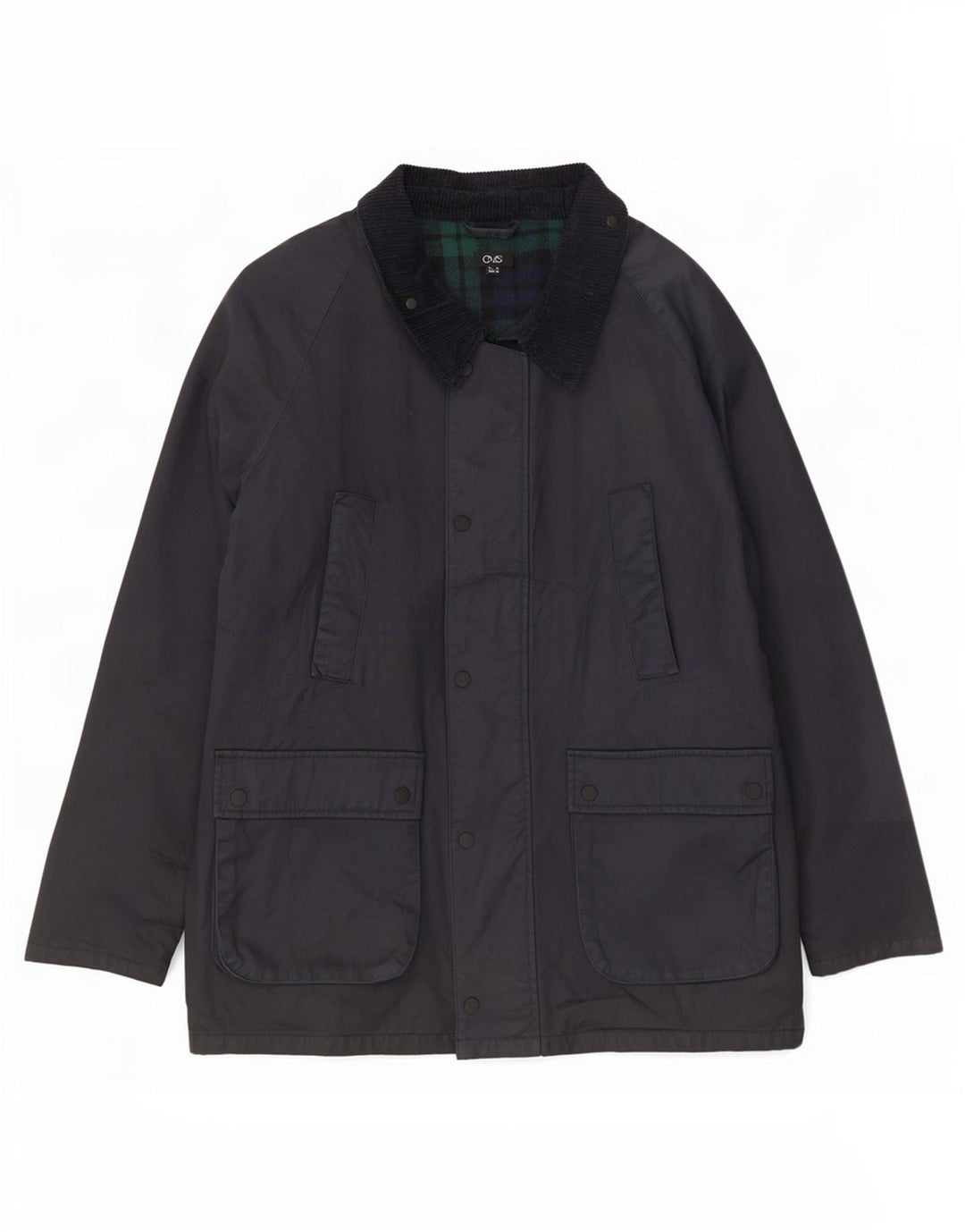Jaqueta masculina de algodão encerado OVS UK 42 XL preta