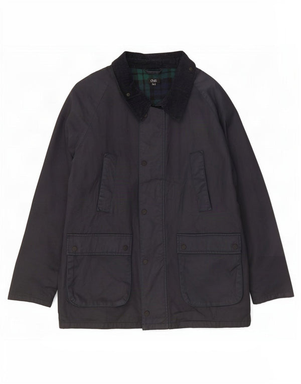 Jaqueta masculina de algodão encerado OVS UK 42 XL preta