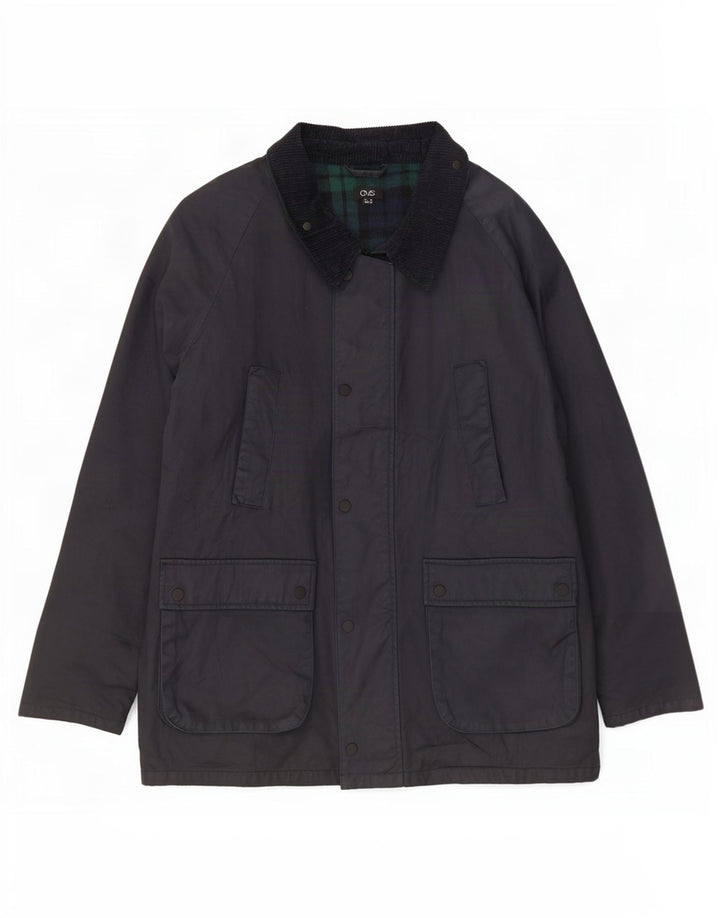 Jaqueta masculina de algodão encerado OVS UK 42 XL preta
