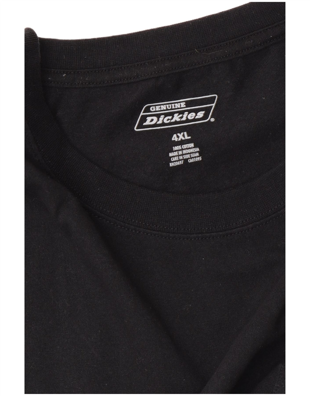 Camiseta masculina DICKIES Top 4XL algodão preto