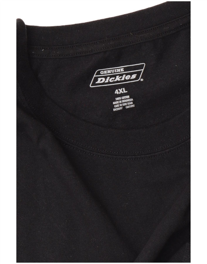 Camiseta masculina DICKIES Top 4XL algodão preto