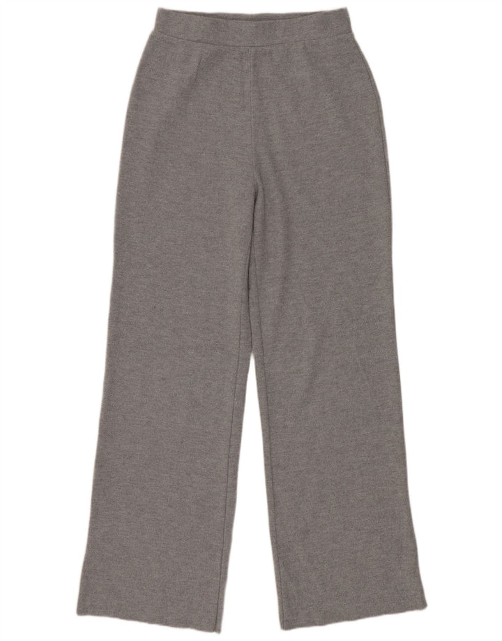 Calça de treino feminina Zara UK 8 poliéster cinza pequeno