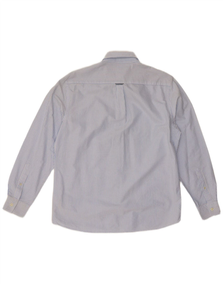 Camisa masculina JAEGER de algodão listrado azul grande