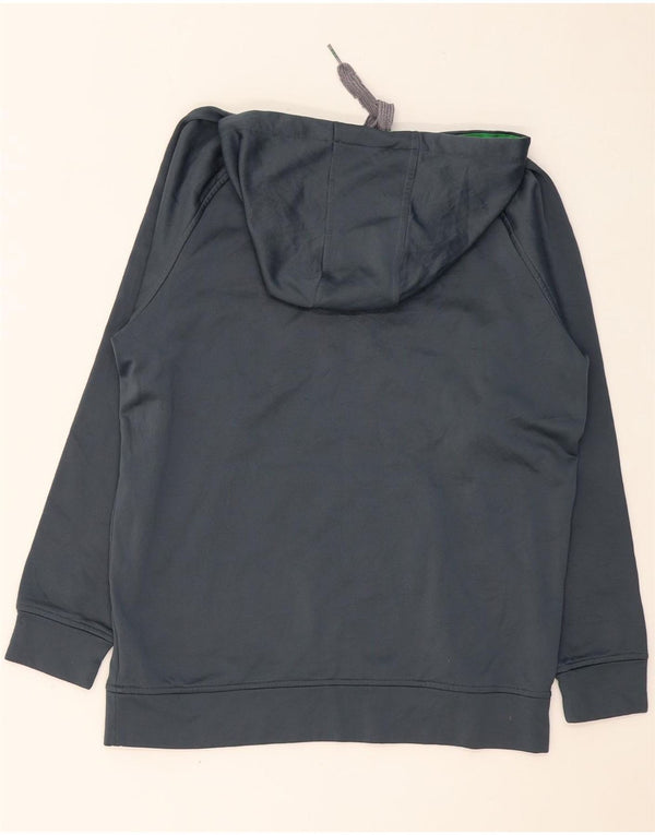 ADIDAS Mens Graphic Hoodie Jumper Grande Poliéster Azul Marinho