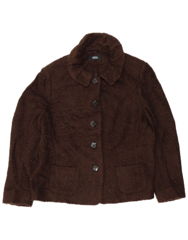 Suéter cardigã feminino Marks & Spencer UK 18 XL marrom acrílico