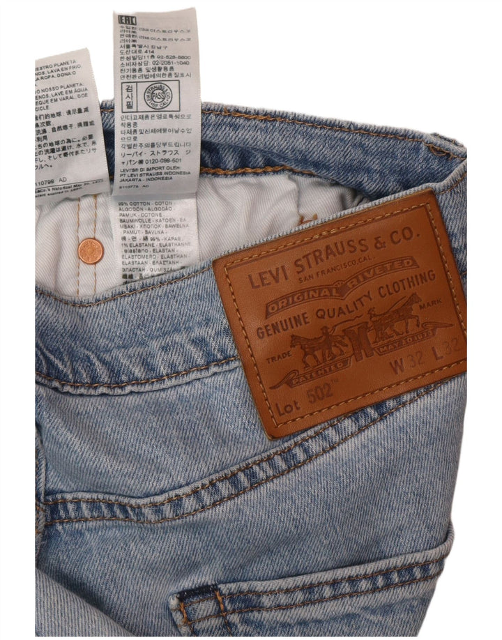 Levi's Masculino 502 Tapered Jeans W32 L32 Azul Algodão