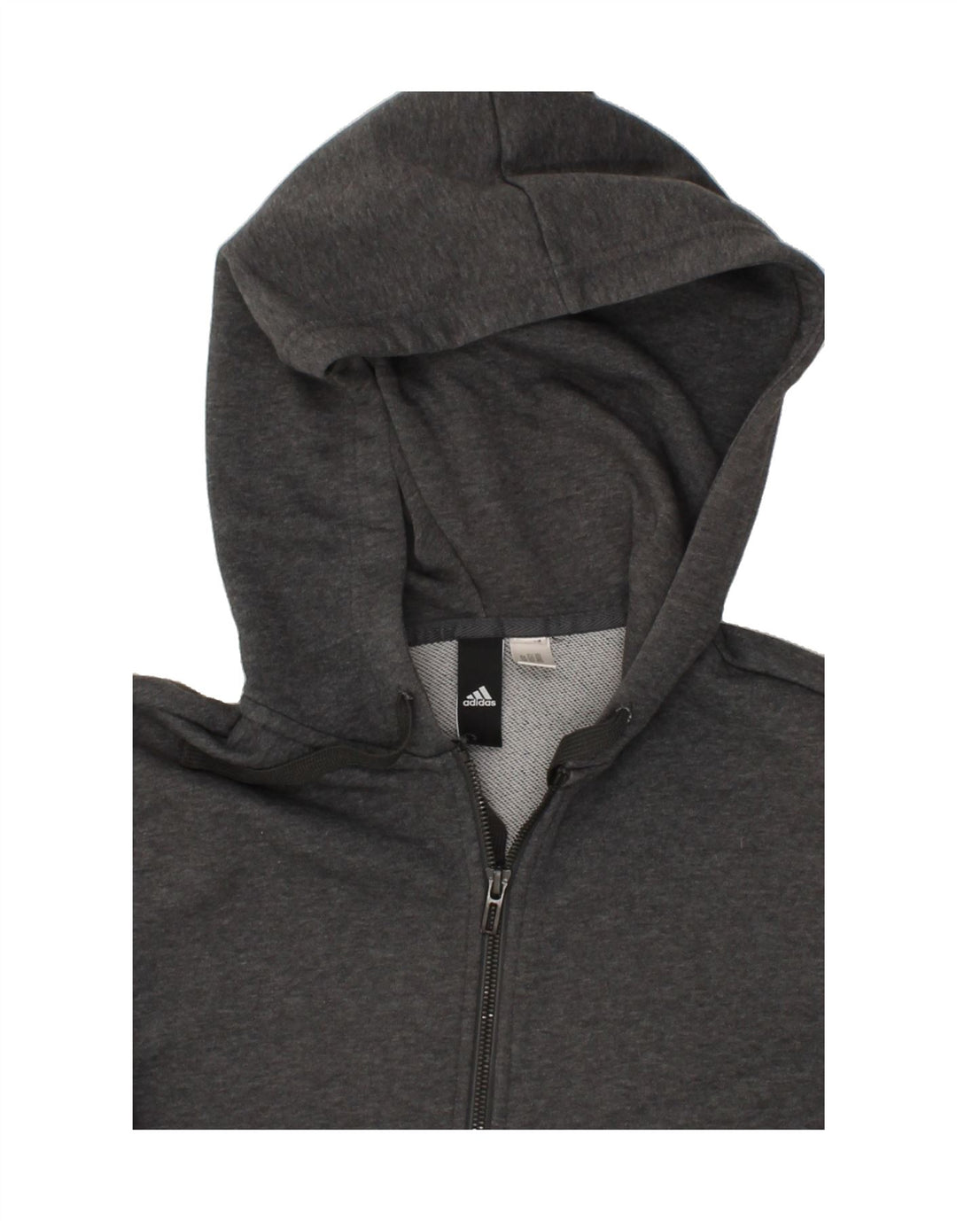 ADIDAS Womens Graphic Zip Hoodie Sweater UK 12 Medium Grey Vintage Adidas and Second-Hand Adidas from Messina Hembry 