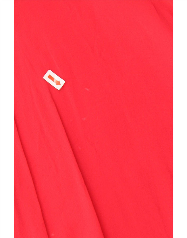 Vestido feminino Ted Baker sem mangas evasê tamanho 4 grande seda vermelha
