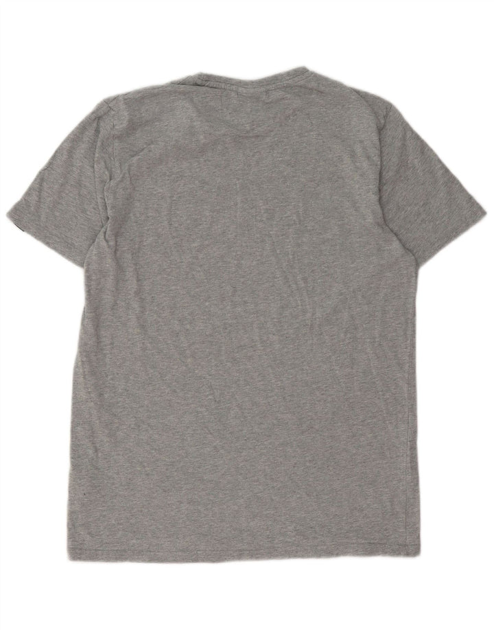 Ellesse Camiseta masculina gráfica Top algodão cinza médio