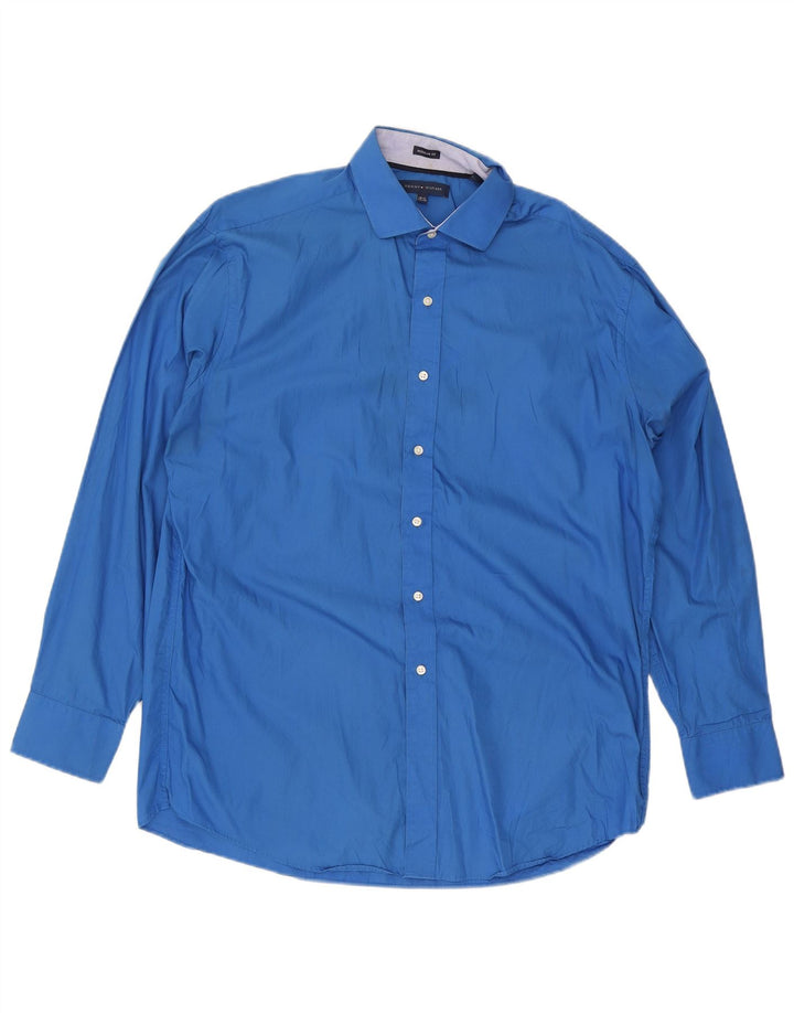 Camisa masculina Tommy Hilfiger Regular Fit tamanho 16 1/2 grande azul
