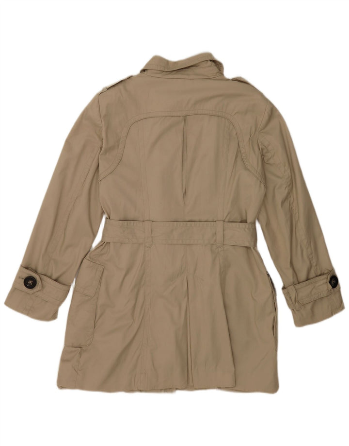 Zara Womens Trench Coat UK 16 Grande Bege Nylon