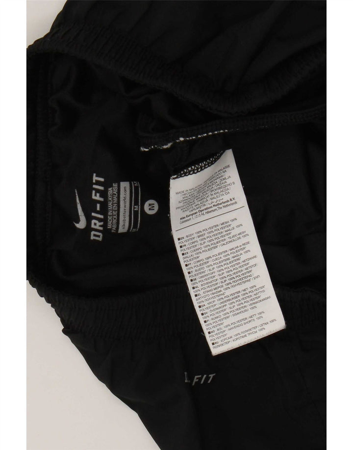 Shorts esportivos masculinos Nike Dri Fit médio preto colorblock poliéster