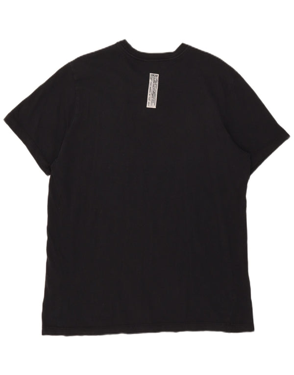 Camiseta Nike masculina Swoosh Standard Fit gráfica top grande algodão azul marinho