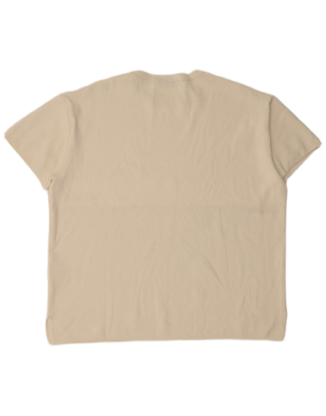 Zara camiseta feminina oversized top UK 14 médio off white viscose