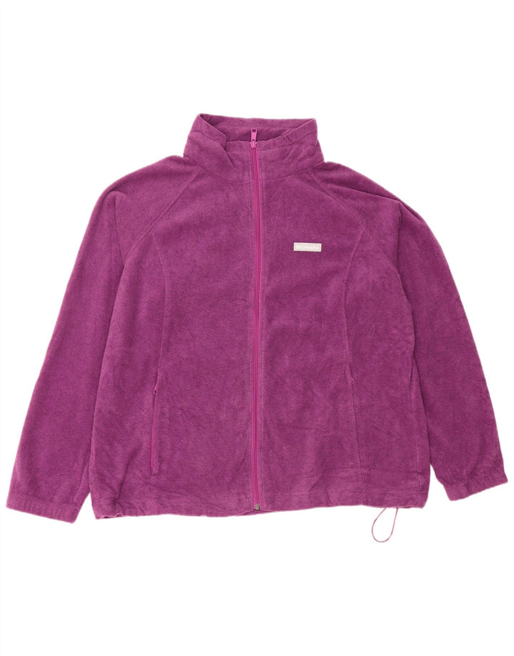 Jaqueta de lã feminina COLUMBIA UK 20 2XL poliéster roxo