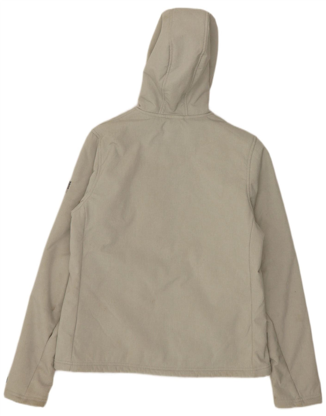 Jaqueta Sherpa com capuz feminina Superdry UK 12 poliéster cinza médio