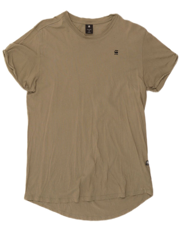 Camiseta masculina G-Star Top médio algodão cáqui