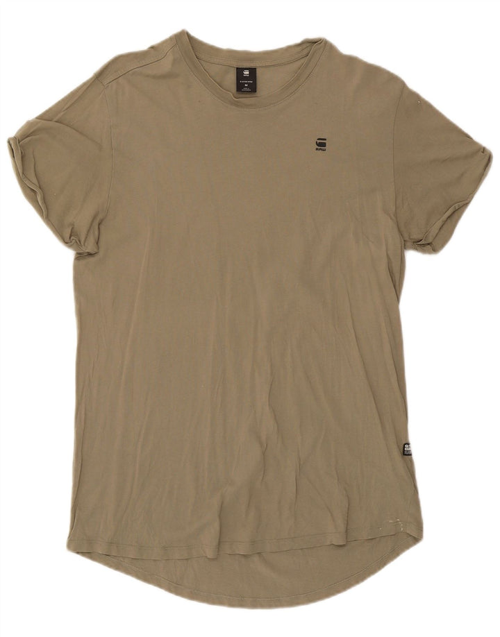 Camiseta masculina G-Star Top médio algodão cáqui