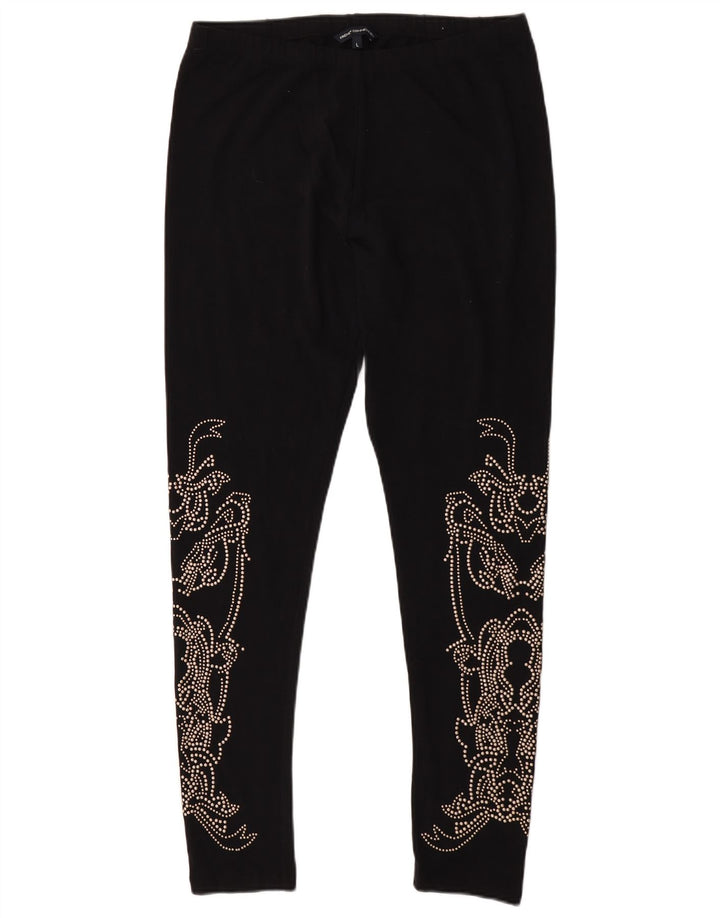 Leggings femininos French Connection UK 14 grandes pretos florais