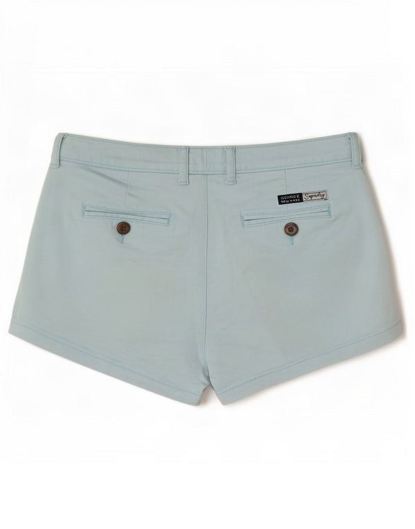 Shorts Chino Feminino Superdry UK 8 Pequeno W30 Algodão Azul