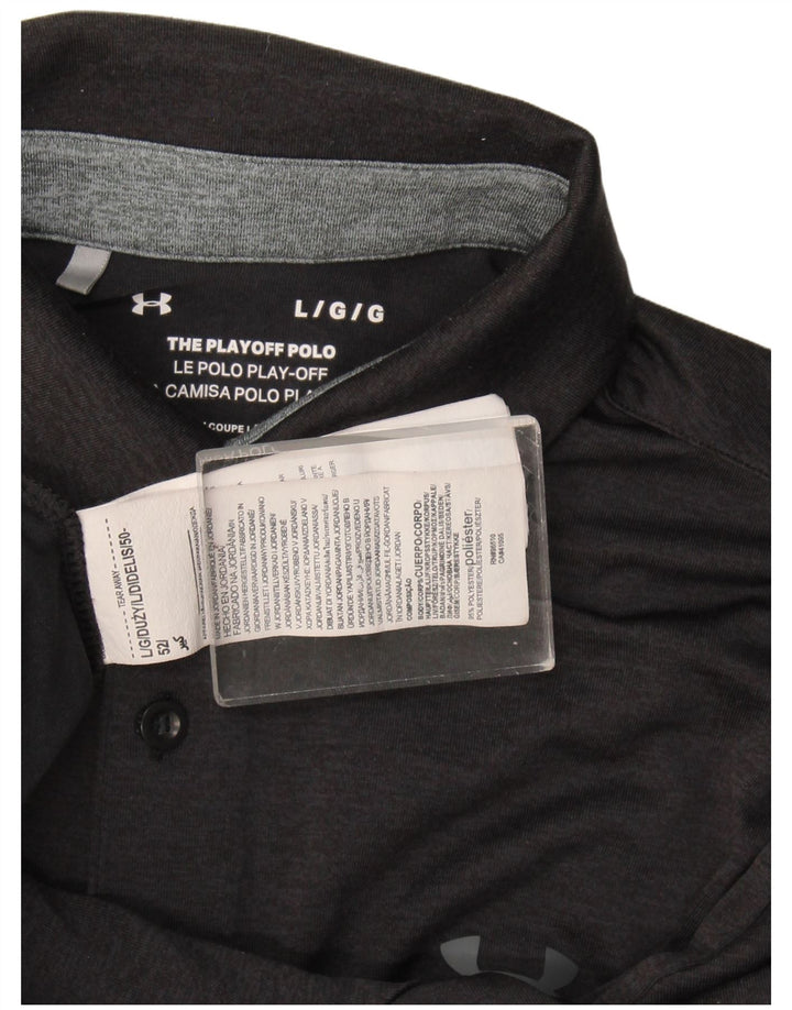 Camisa polo masculina Under Armour grande poliéster preto