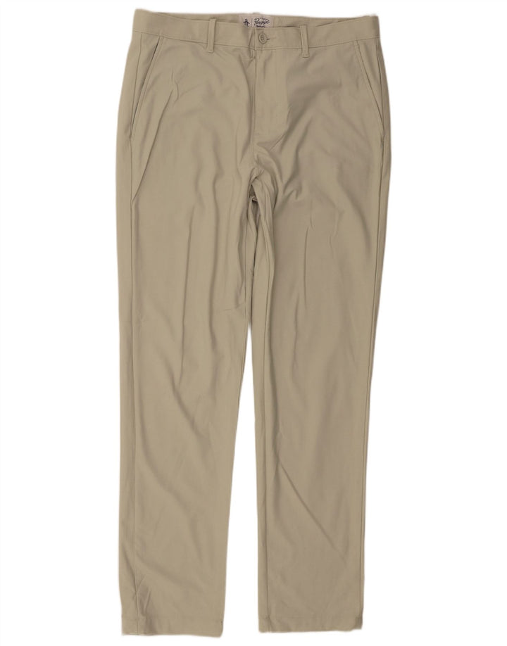Calça Chino Slim Masculina Penguin W34 L32 Poliéster Verde