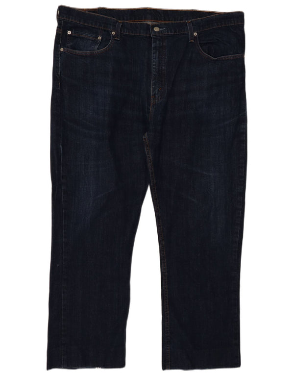 LEVI'S Masculino 752 Straight Jeans W42 L28 Azul Marinho Algodão