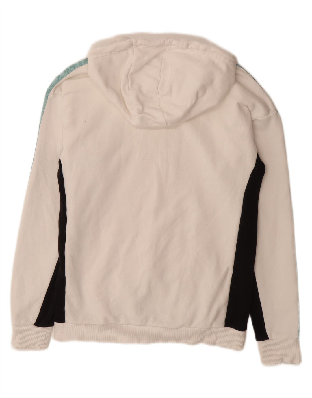 FILA Mens Graphic Hoodie Jumper Small White Colourblock Cotton Vintage Fila and Second-Hand Fila from Messina Hembry 