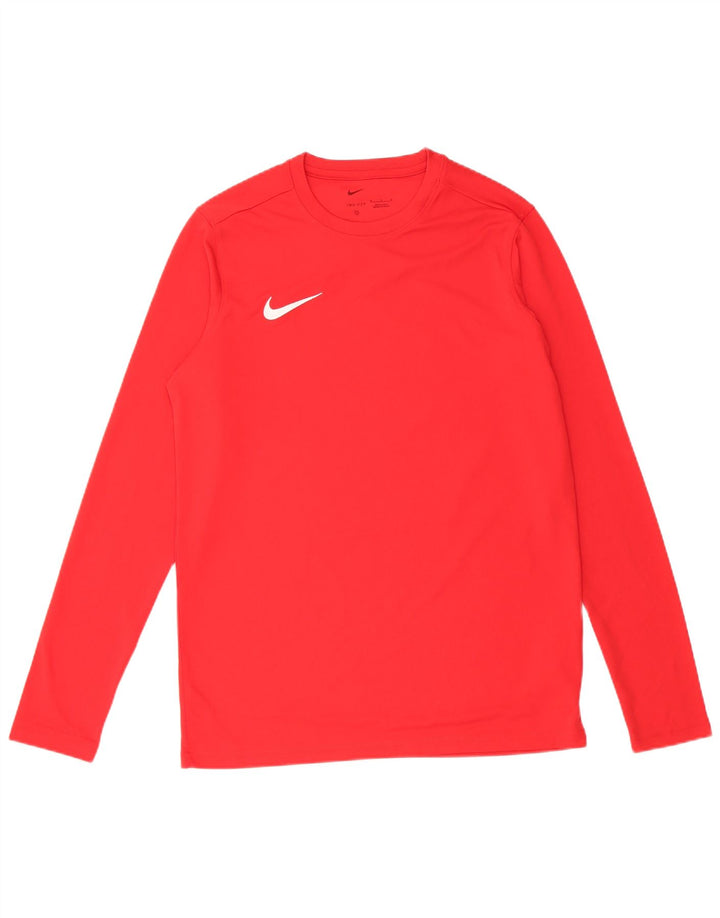 Nike Mens Dri Fit Top Manga Longa Médio Poliéster Vermelho