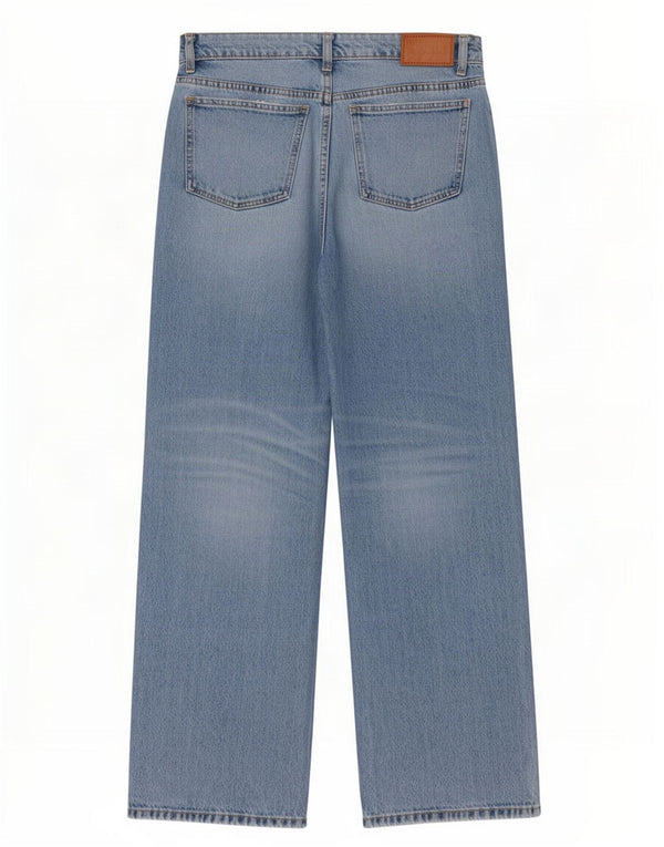 Calça jeans reta feminina Zara EU 36 XS W26 L29 Azul
