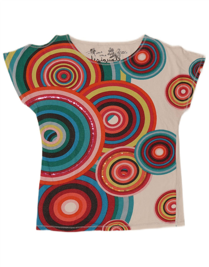 DESIGUAL Camiseta Menina 11-12 Anos Multicolorida Geométrica