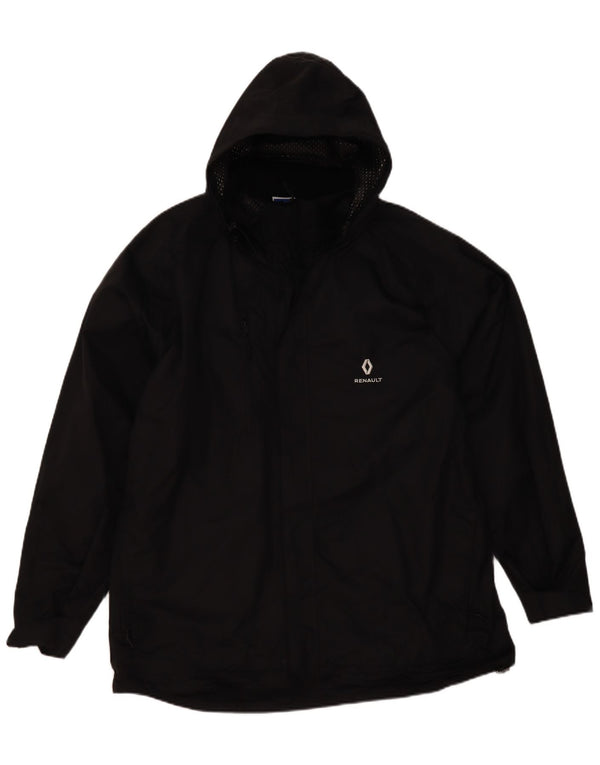 Jaqueta corta-vento masculina Russell Athletic 510 com capuz Reino Unido 44 2XL preta esportiva