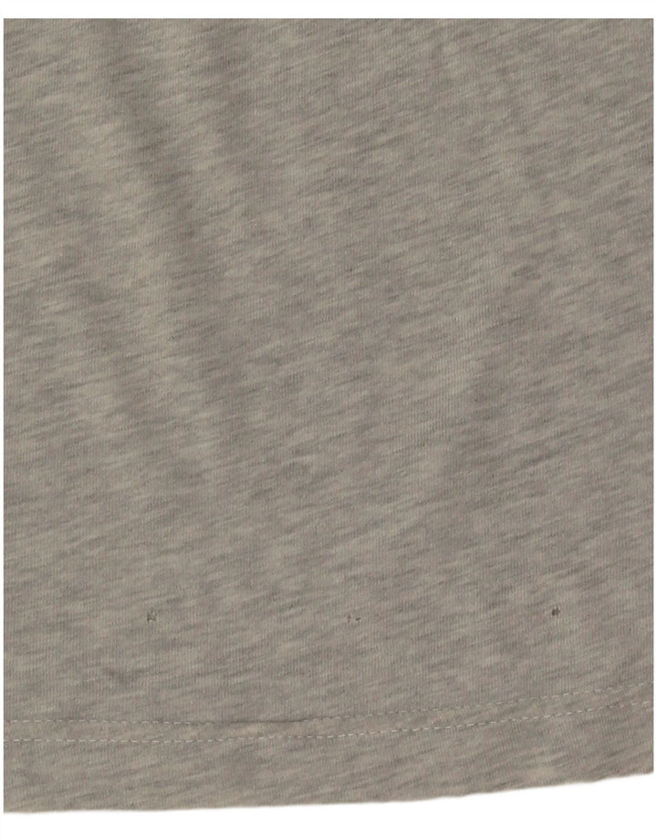 Camiseta masculina Lacoste Regular Fit tamanho superior 4 algodão cinza médio