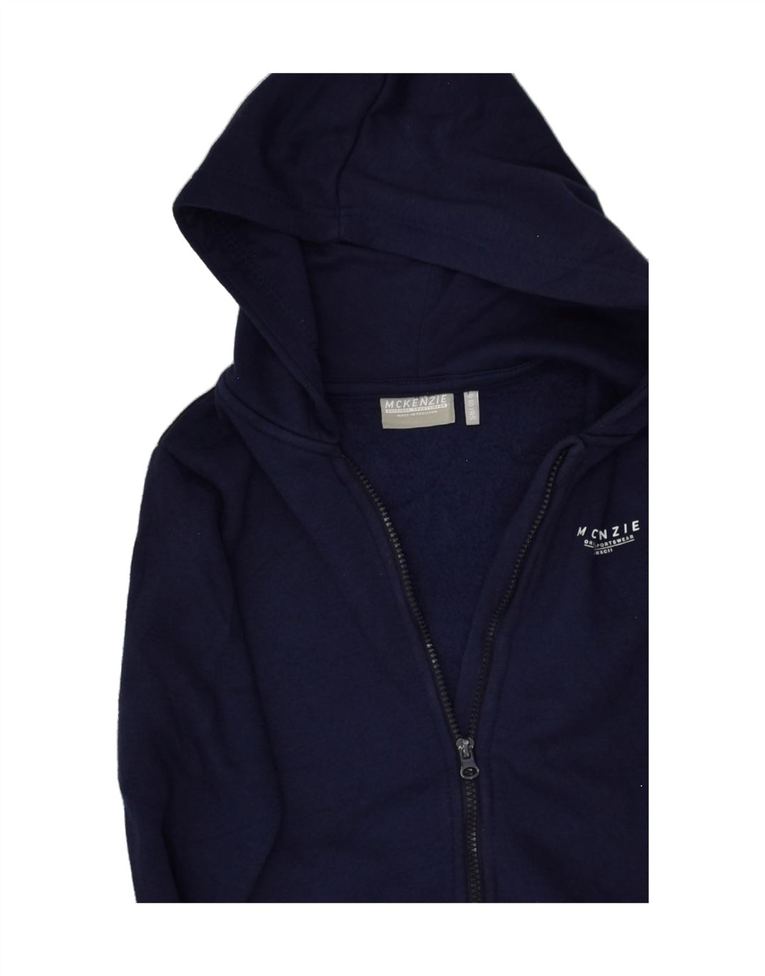 MCKENZIE Boys Zip Hoodie Sweater 8-9 Years Navy Blue Cotton | Vintage Mckenzie | Thrift | Second-Hand Mckenzie | Used Clothing | Messina Hembry 