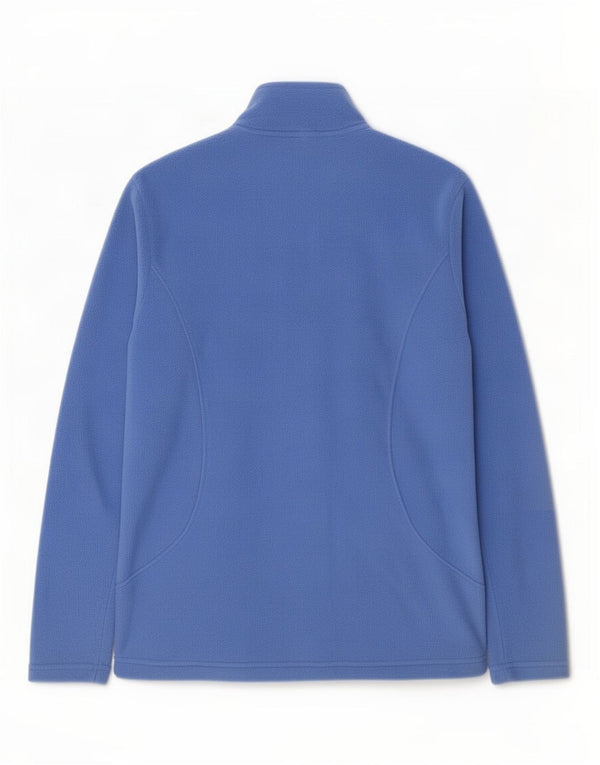 Jaqueta de lã feminina Marks & Spencer Reino Unido 12 poliéster azul médio