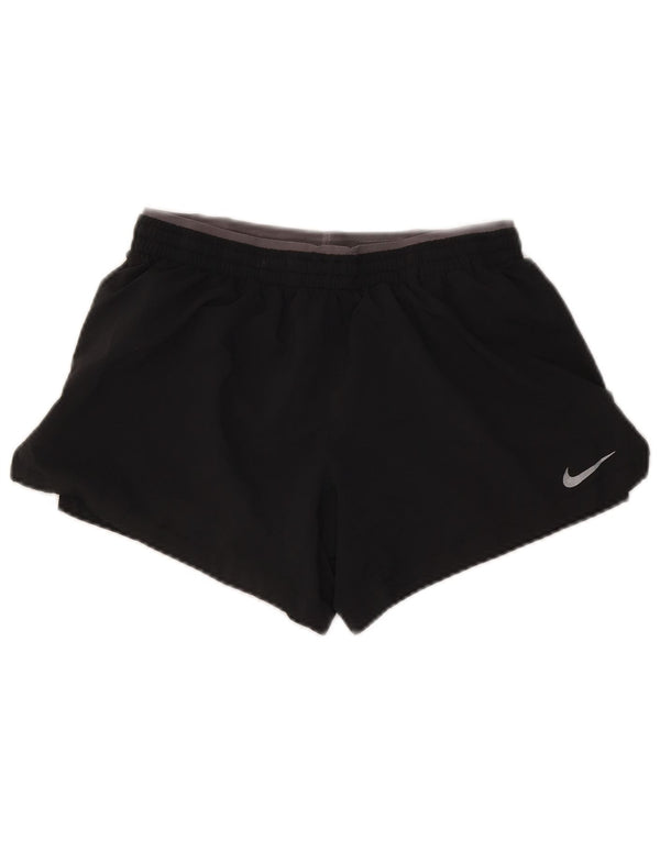 Shorts esportivos femininos Nike Dri Fit UK 10 poliéster cinza pequeno