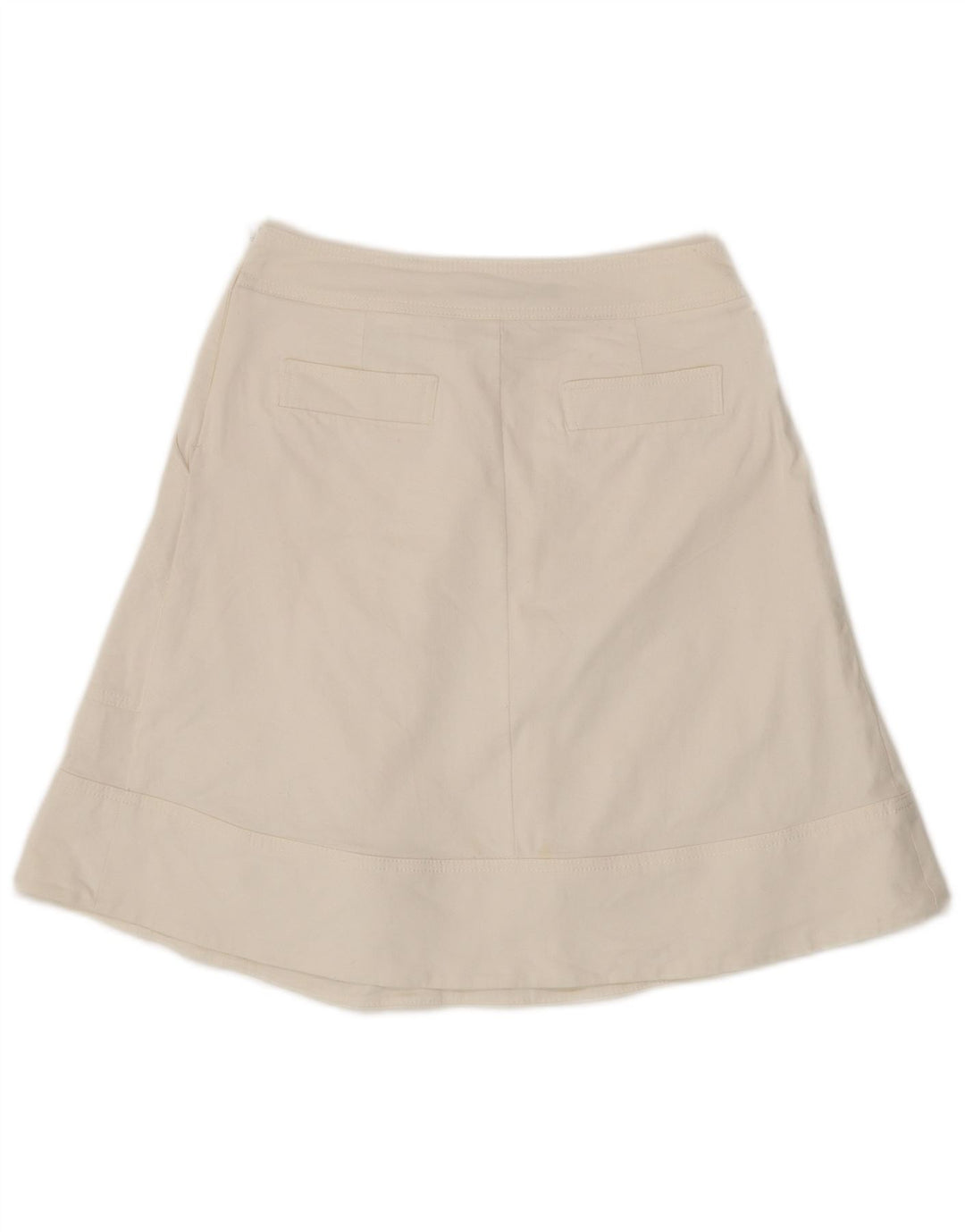 Saia feminina Zara A-Line médio W28 algodão branco