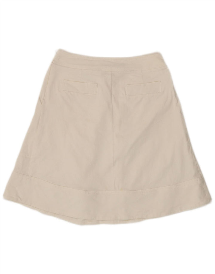 Saia feminina Zara A-Line médio W28 algodão branco