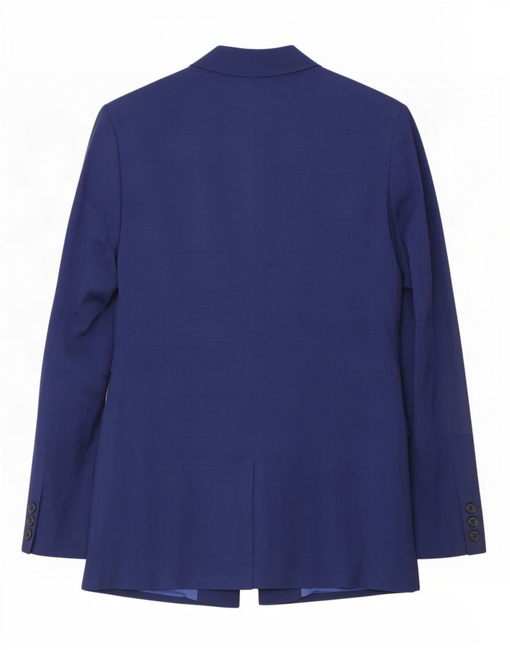 Jaqueta blazer feminina Reiss com 1 botão Reino Unido 8 viscose azul pequena