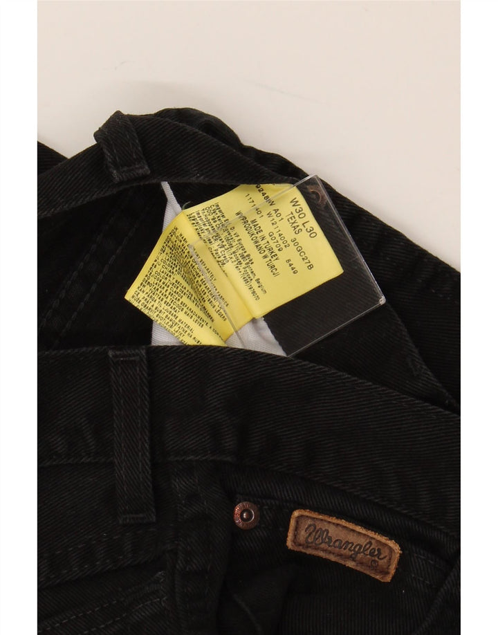 WRANGLER Masculino Texas Straight Jeans W30 L26 Algodão Preto