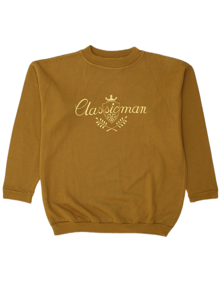 Suéter gráfico masculino VINTAGE grande marrom