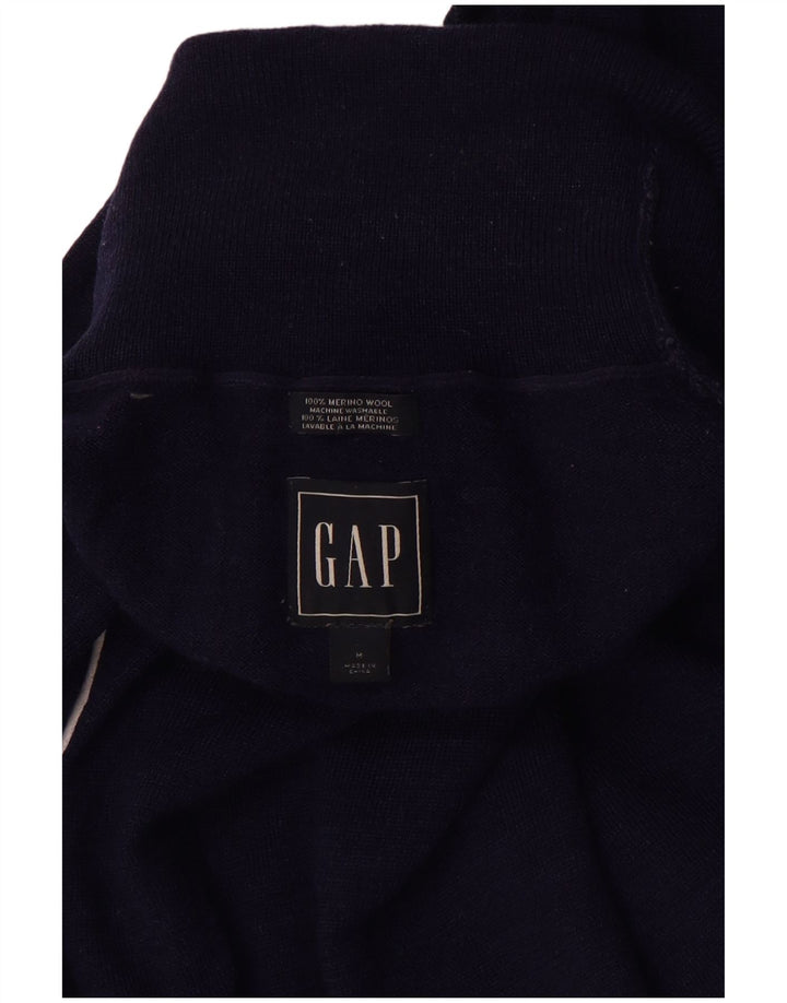 Suéter masculino Gap com gola redonda e lã azul marinho médio