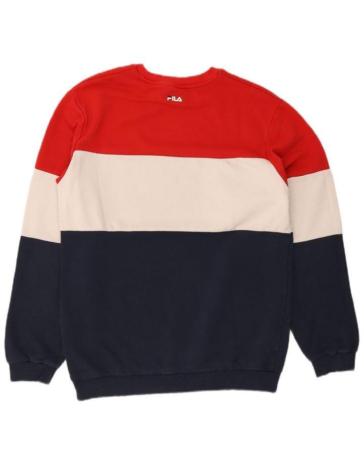 Fila Moletom Gráfico Masculino Jumper Médio Multicolorido Colorblock Algodão