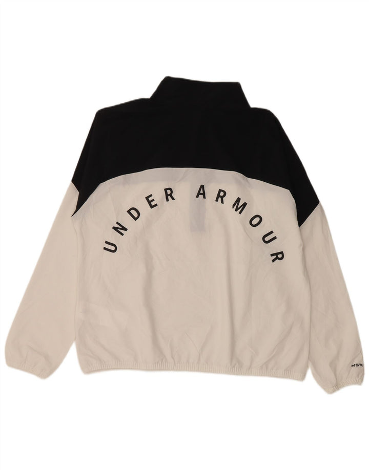 UNDER ARMOUR Pulôver feminino de treino top UK 16 grande bloco colorido branco